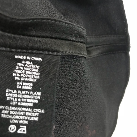 Theory Shift Sliky Trim Flare Black Dress - Picture 4 of 7